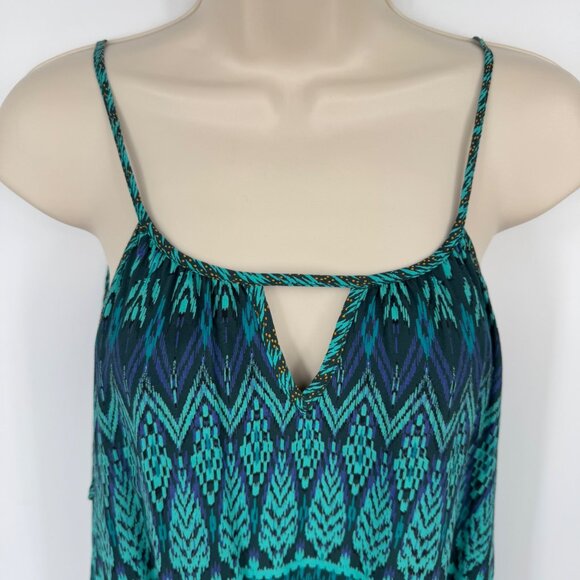 Prana Nari Midi Dress Green Blue Womens Size Large Sundress Halter Lightweight - Picture 3 of 12